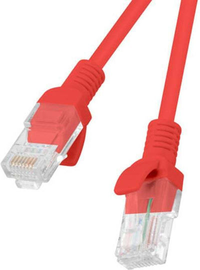 Lanberg U/UTP Kat.5e Ethernet-Netzwerkkabel 0.5m Rot 1Stück