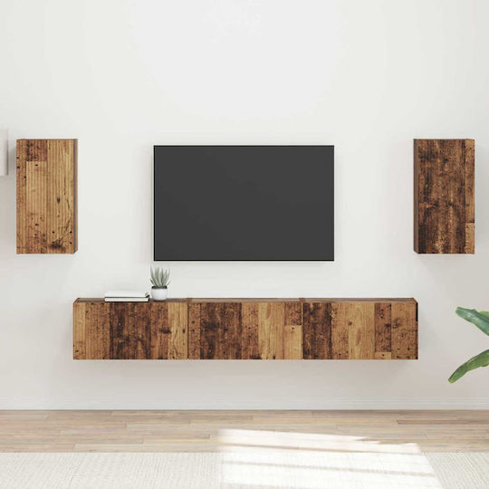 Living Room TV Unit Old Wood L30xW31xH60cm