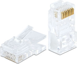 Set 100 Buc Conectori Rj45 Utp Cat6 Pass-through 8p8c Din Plastic Set 100 Buc Conectori Rj45 Utp Cat6 Pass-through 8p8c Din Plastic