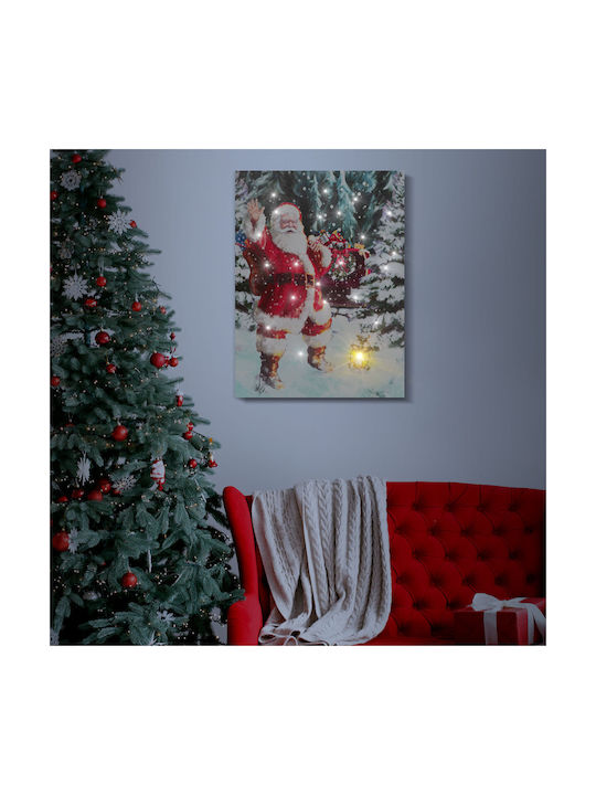 Christmas Painting Led Hanger 2 Aa Batteries 30 X 40 Cm 58465