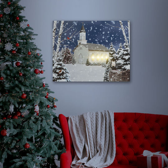 Winter Landscape Led Hanger 2 Aa Batteries 38 X 48 Cm 58473