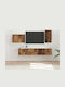 Living Room TV Unit with Lighting Old Wood L78.5xW30xH29.5cm