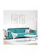 Vier Sitzer Sofa Türkis 250x188x76cm