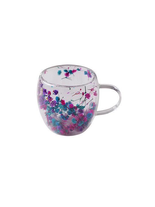 CupHup Passion Flower Κούπα Γυάλινη Διάφανη 300ml