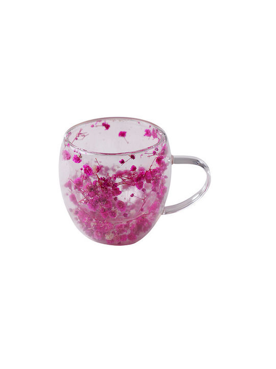 CupHup Passion Flower Κούπα Γυάλινη Διάφανη 300ml