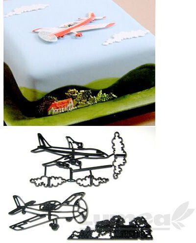 Set 6 Inele Pentru Torturi Avion Patchwork