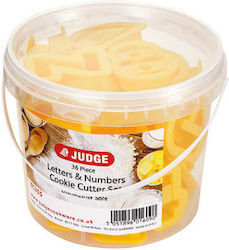 Set 36 Cookie Cutters Judge Kitchen Plastic Polypropylene 13.2x11 Cm Yellow