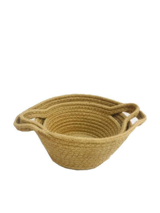 Next Set of Decorative Baskets Straw with Handles 2pcs