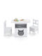 Kids Table and Chairs Set for Painting White Costway
