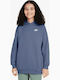 Fleece Kids Sweatshirt with Purple Hood Sportswear Club