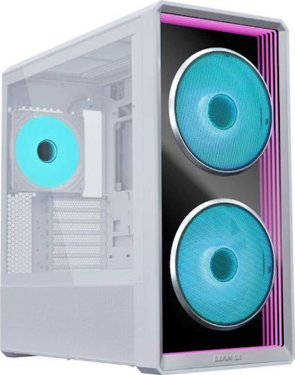 Lian Li Lancool 217 INF Gaming Midi Tower Computer Case with Side Window and ARGB Lighting White