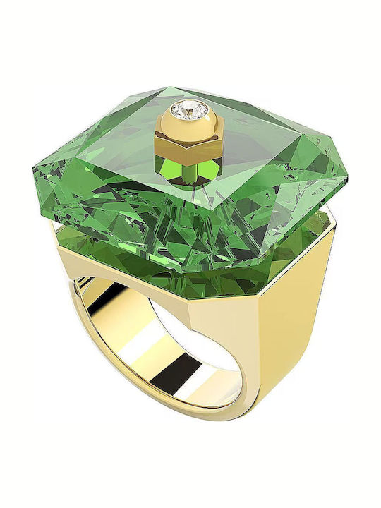 Swarovski Γυναικείο Δαχτυλίδι με Πέτρες από Ατσάλι Επιχρυσωμένο