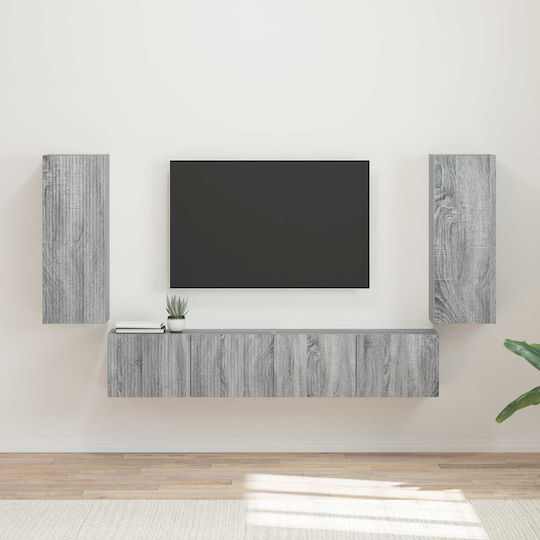 Living Room TV Unit Gray Sonoma L78.5xW30xH29.5cm
