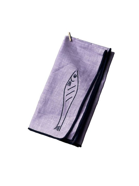 Maegen Handtuch aus 100% Baumwolle in Lila Farbe 44x44cm 2Stück