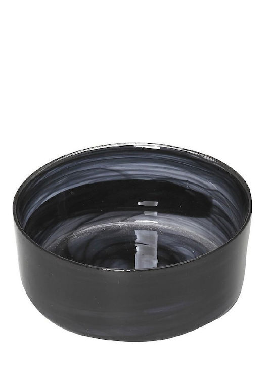 Espiel Atlas Glass Salad Bowl Black 15x15x6.5cm