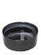 Espiel Atlas Glass Salad Bowl Black 15x15x6.5cm