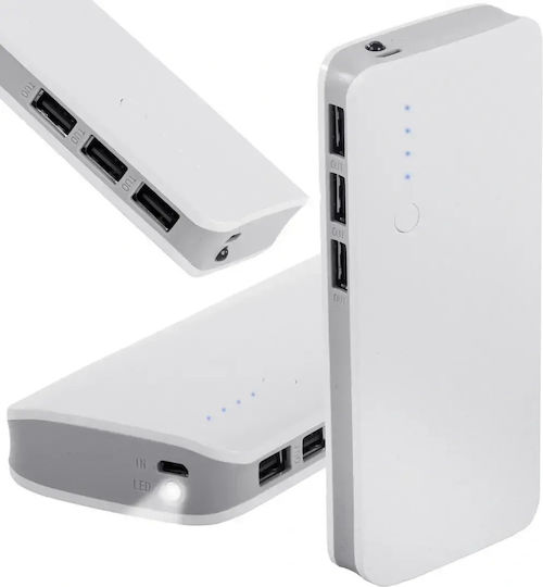 Verk Group Power Bank 10000mAh με 3 Θύρες USB-A