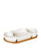 Cryspo Trio Porcelain Dessert Divided Serving Tray with 3 Slots White 34x18cm