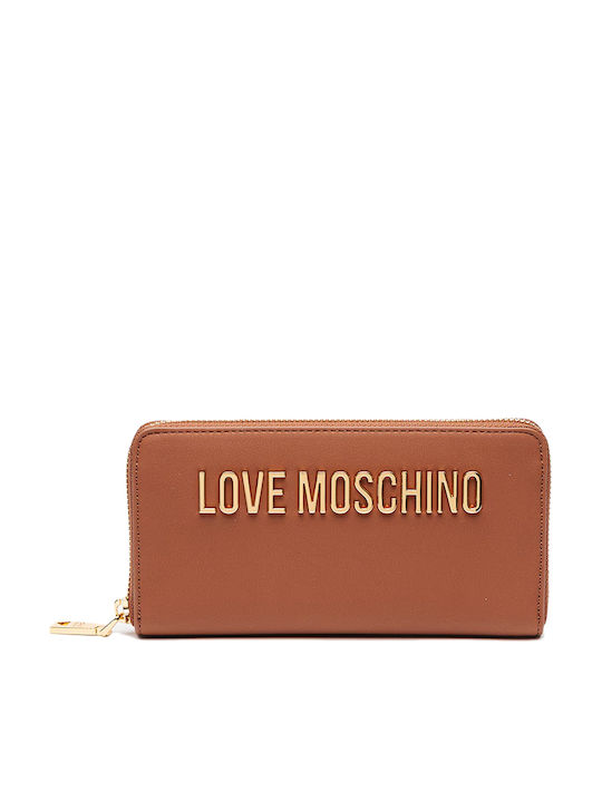 Moschino Μεγάλο Γυναικείο Πορτοφόλι Καρτών Καφέ