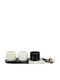 Artekko Stone Dessert Divided Serving Plate with 3 Slots Multicolour Ø31.8cmxY7cm 8.9x31.8x7cm