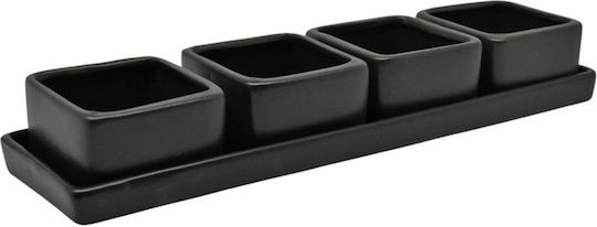 Ankor Κεραμική Ορντεβιέρα 4 Θέσεων Μαύρη Π32xΜ8.2xΥ4.8cm 5τμχ Ankor Κεραμική Ορντεβιέρα 4 Θέσεων Μαύρη Π32xΜ8.2xΥ4.8cm 5τμχ