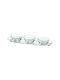 Vidivi Glass Dessert Divided Serving Plate with 3 Slots Papaya Transparent VDV.