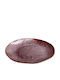 Espiel Round Glass Decorative Platters Set Shine Pink 28x28cm 2pcs