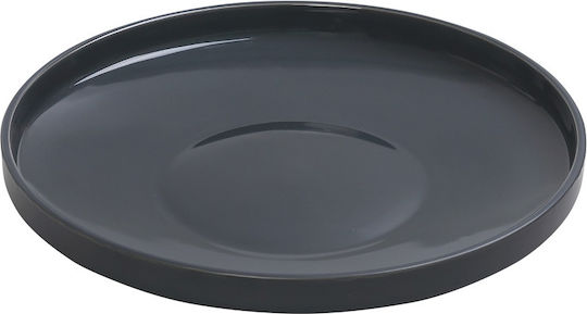 Espiel Dekorative Platte Rund Porzellan Gray 1Stück 30.5x30.5x5cm NFU522