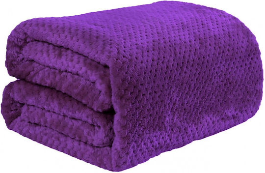 Ehome Fleece Blanket Double 220x240cm Purple 11 Gift Double Fleece Blanket PopCorn 220x240