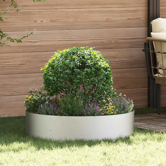 vidaXL Set 5 Metallische Pflanzgefäße Silber 80x20cm