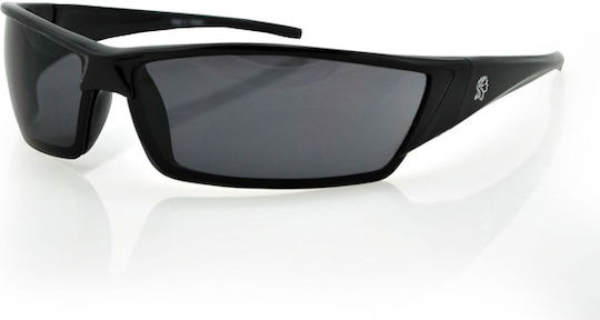 Zanheadgear Utah Sunglass Gloss Black Frame Smoked Lens Safety Glasses