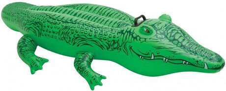 Intex Gator Παιδικό Φουσκωτό Στρώμα Θαλάσσης Κροκόδειλος με Χειρολαβές Πράσινο 2τμχ