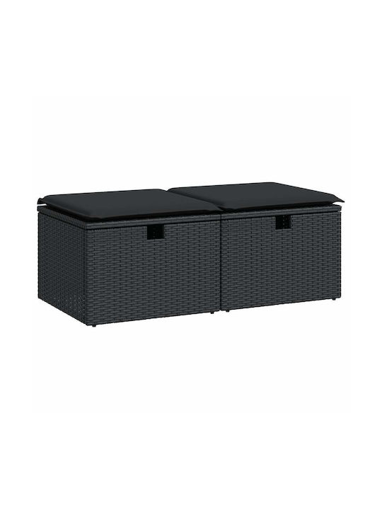 Băncuțe De Grădină Cub Pentru Exterior Rattan C...