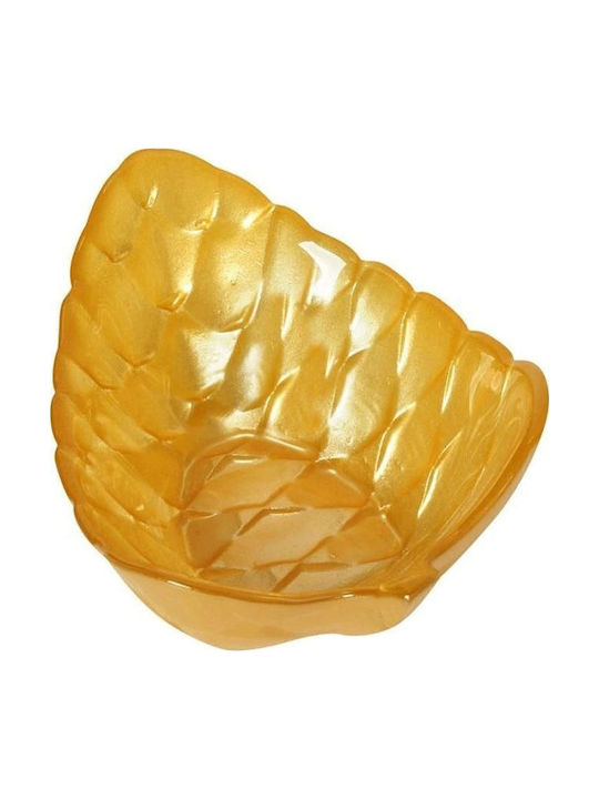 Espiel Pinecone Decorative Bowl Yellow 12x8cm