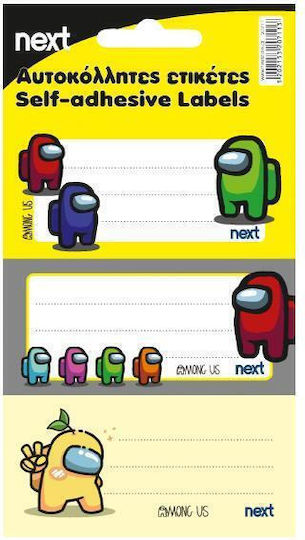 Next Among Us Etichete Pentru Caiete 8.5x4cm 30 Bucăți