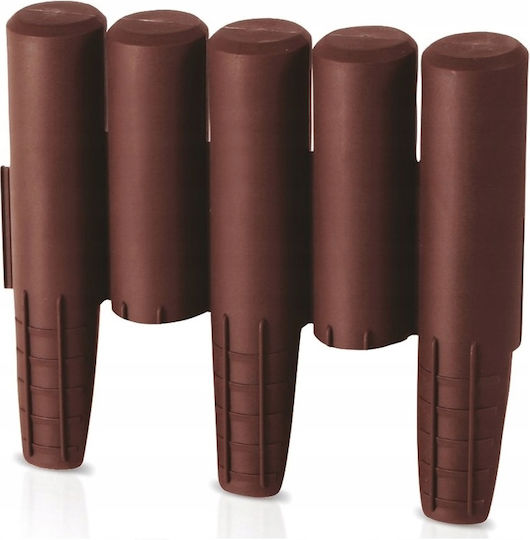 Prosperplast Kunststoffgartenbordüre in Braun Farbe 24cm x 2.7m IPAL5-R222