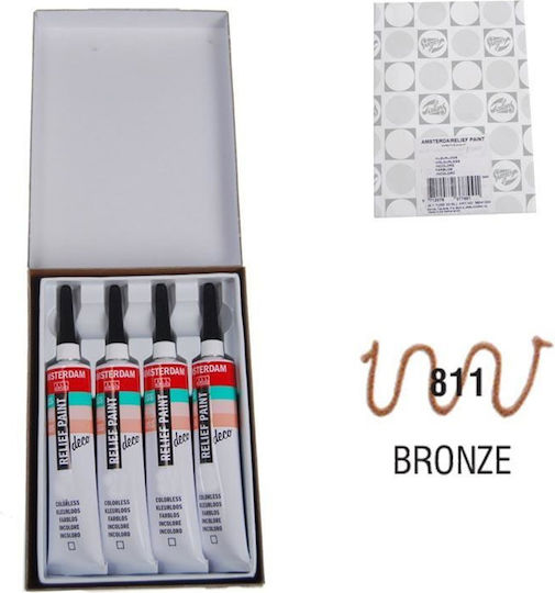 Royal Talens Relief Paint Spezielle Handwerksfarbe 811 Bronze Gliederung 20ml 34-2-b1