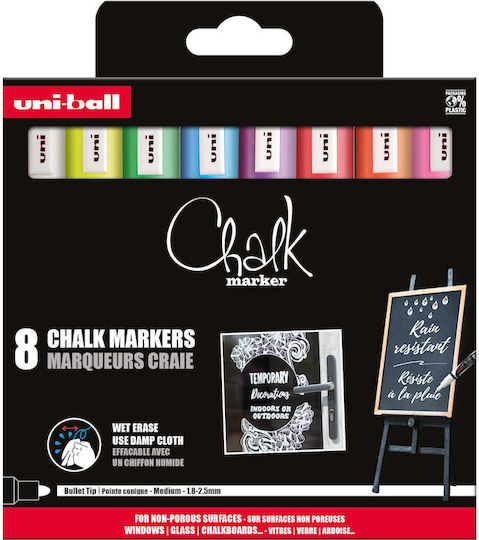 Uni-Ball Set de Markere Creion lichid 8buc