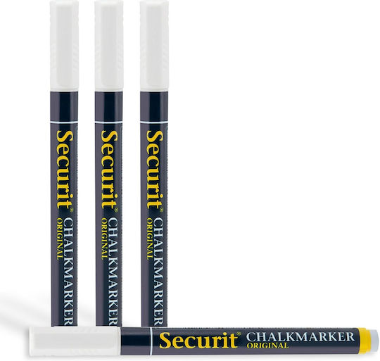 Securit Special Craft Paints White Blackboard Liquid Chalk for Glass 4pcs