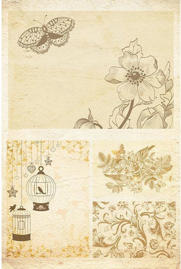 Next Хартия Decoupage "Vintage" Документи Декупаж 60гр 5бр