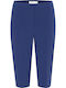 Dama Tesatura Capri Pantaloni Albastru