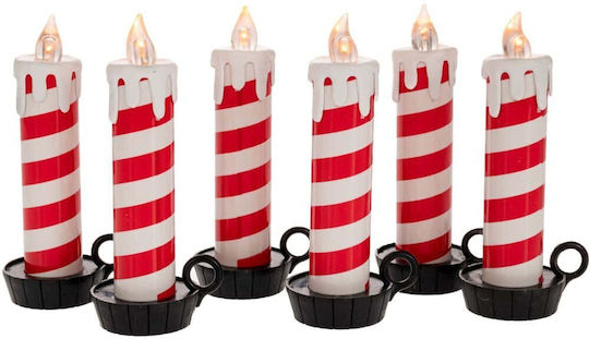 Iliadis The translated Liquid template in German language: Weihnachtskerzen & Kerzenständer Kerze Rot Batterie Candy 15x7cm. 6Stück