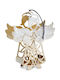 Espiel Angel Christmas Metallic Beige Candlestick 21.5x17cm
