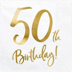 Party Napkins 33x33cm White