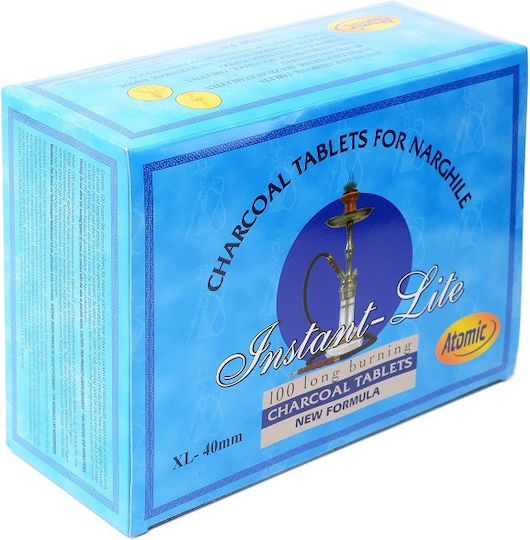 Atomic Hookah Accessories Charcoal 1000g in Light Blue Colour 10 Pieces