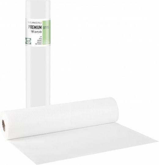 Soft Care Εξεταστικό Ρολό Papier Plastifiziert Premium Standard 40cm x 50m. Weiß 1Stück