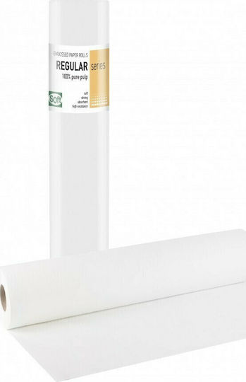 Bournas Medicals Εξεταστικό Ρολό Χάρτινο Regular Standard 68εκ. x 50μ. Λευκό 12τμχ