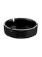 Ready Wooden Cigarette Ashtray Black Round 6pcs