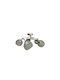 Ceiling Mount Light Silver with Socket E27 with Crystals