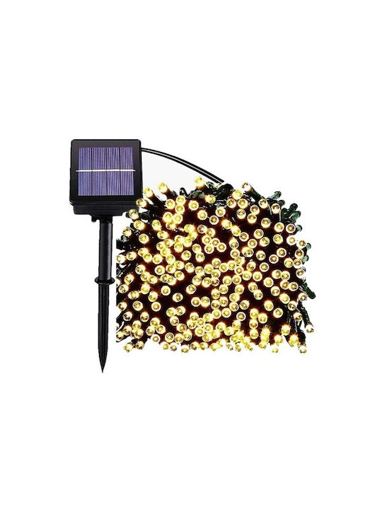 400 Λαμπάκια LED 50μ. Θερμό Λευκό Ηλιακά σε Σειρά